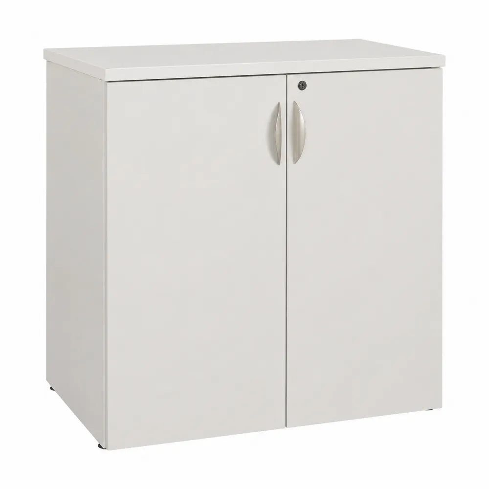 Meuble de rangement 2 portes blanc 80 x 40 x 80 cm panneau de particules mélaminé