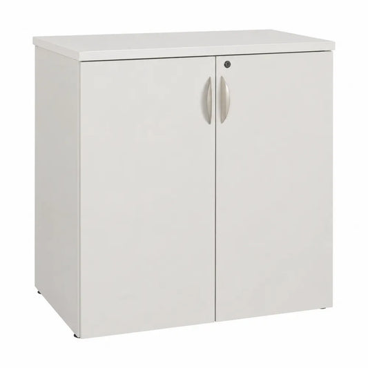 Meuble de rangement 2 portes blanc 80 x 40 x 80 cm panneau de particules mélaminé